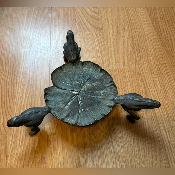 Vintage Brass Frog Planter - Picture 2 of 15